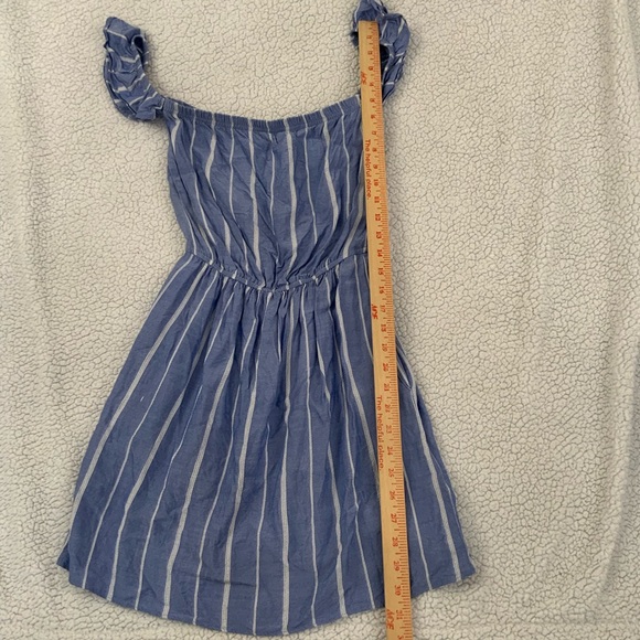 American Eagle Outfitters Dress Womens XS Blue White Stripe Pockets Summer - Picture 8 of 9
